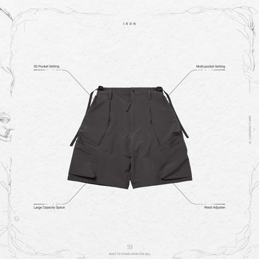 Bottoms 432HZ | Goopimade Mws-01 "Hydrodynamics" Utility Zip-Shorts - I