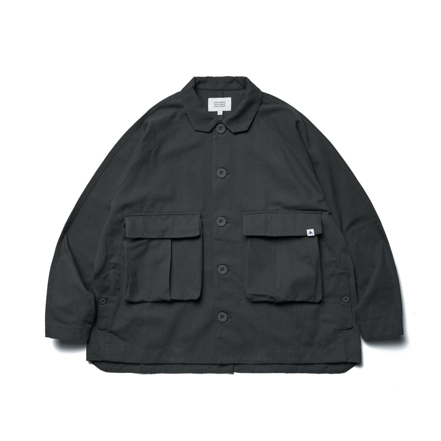 Tops 432HZ | Melsign - Double Pocket City Jacket - D-Gray