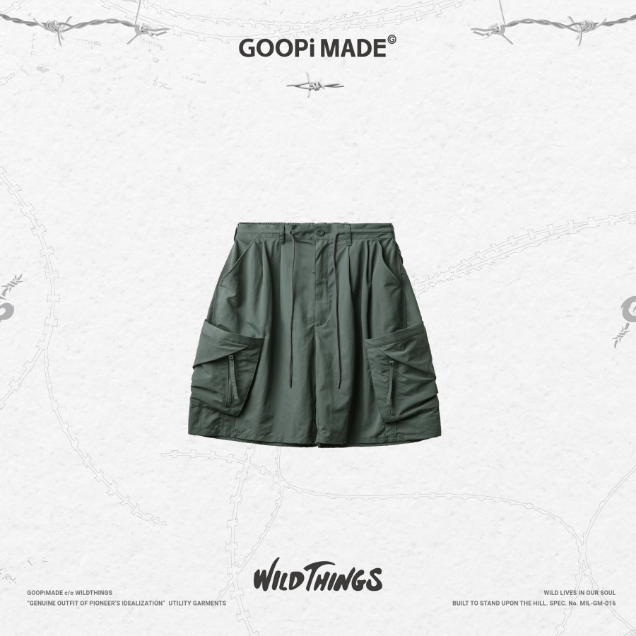 Bottoms 432HZ | Goopimade Segmentation Utility Shorts - Slate Gray