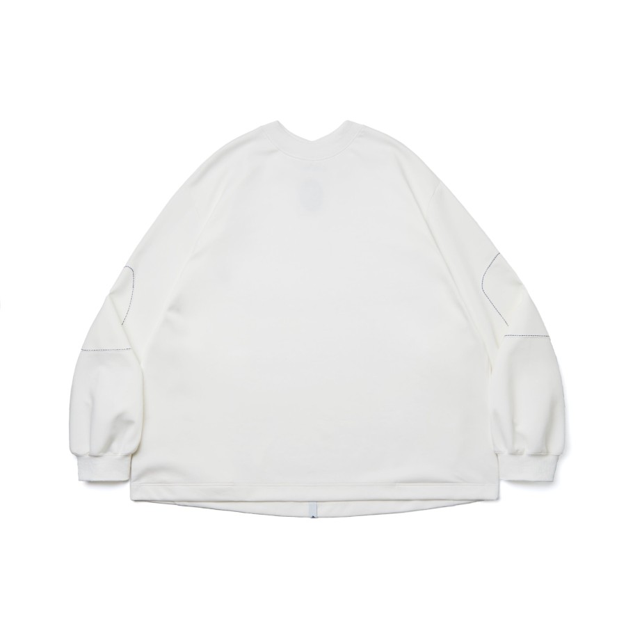 Tops 432HZ | Melsign - Patchwork L/S Tee - White