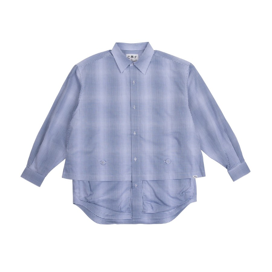 Tops 432HZ | Cmf Outdoor Garment News Paper Shirts Cmf2301-Cs05 Blue