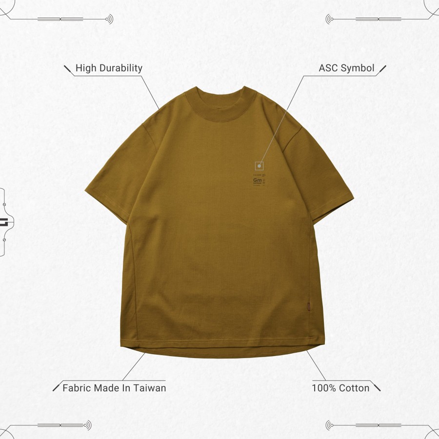 Tops 432HZ | Goopimade "Asc-03" Cytokine Patch Tee - Mustard