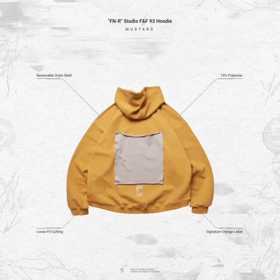 Tops 432HZ | Goopimade "Fn-R" Studio F&F 93 Hoodie - Mustard