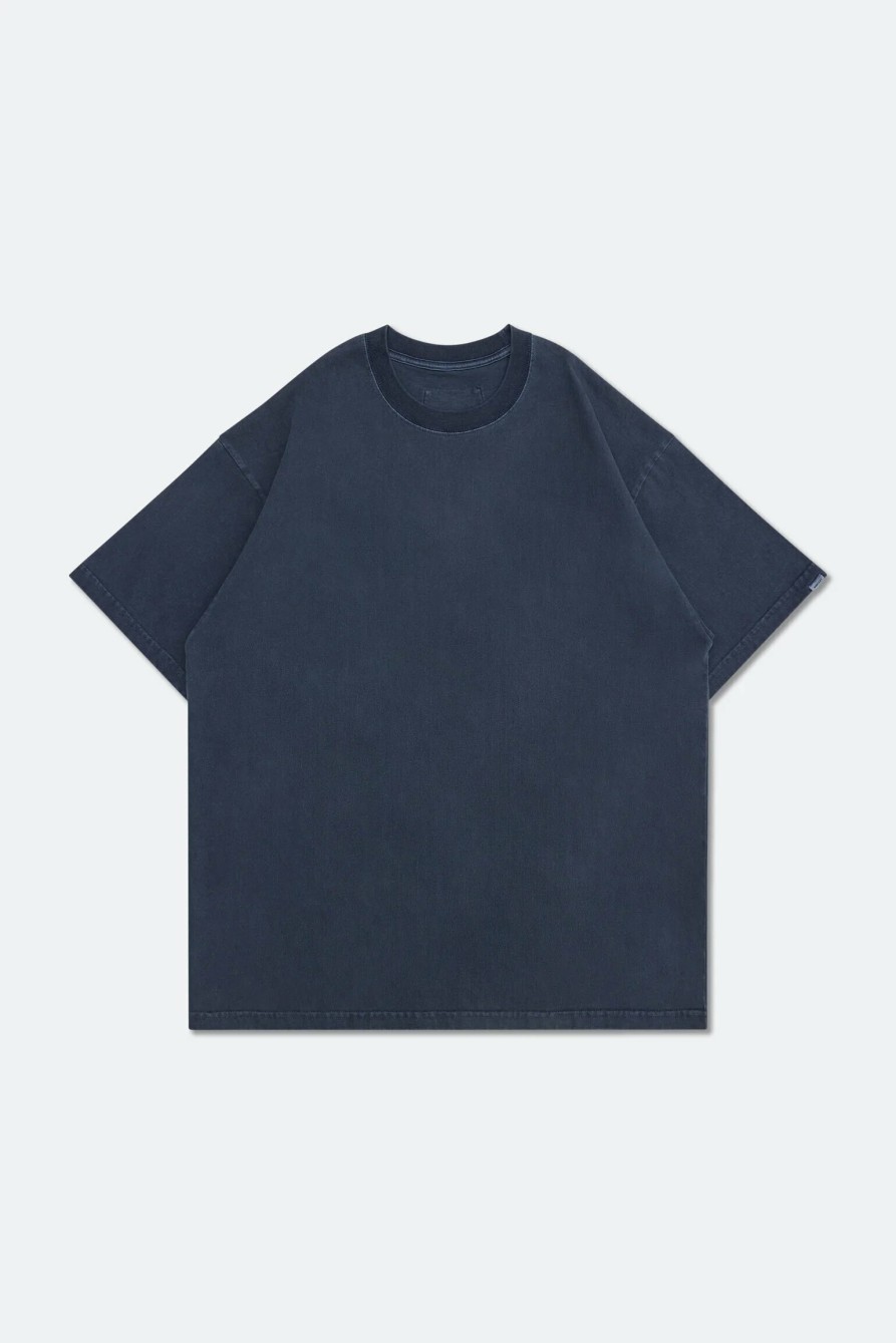 Tops 432HZ | Grocery "Tee-038" Washed Fade Invoice Tee Gro0062 Blue