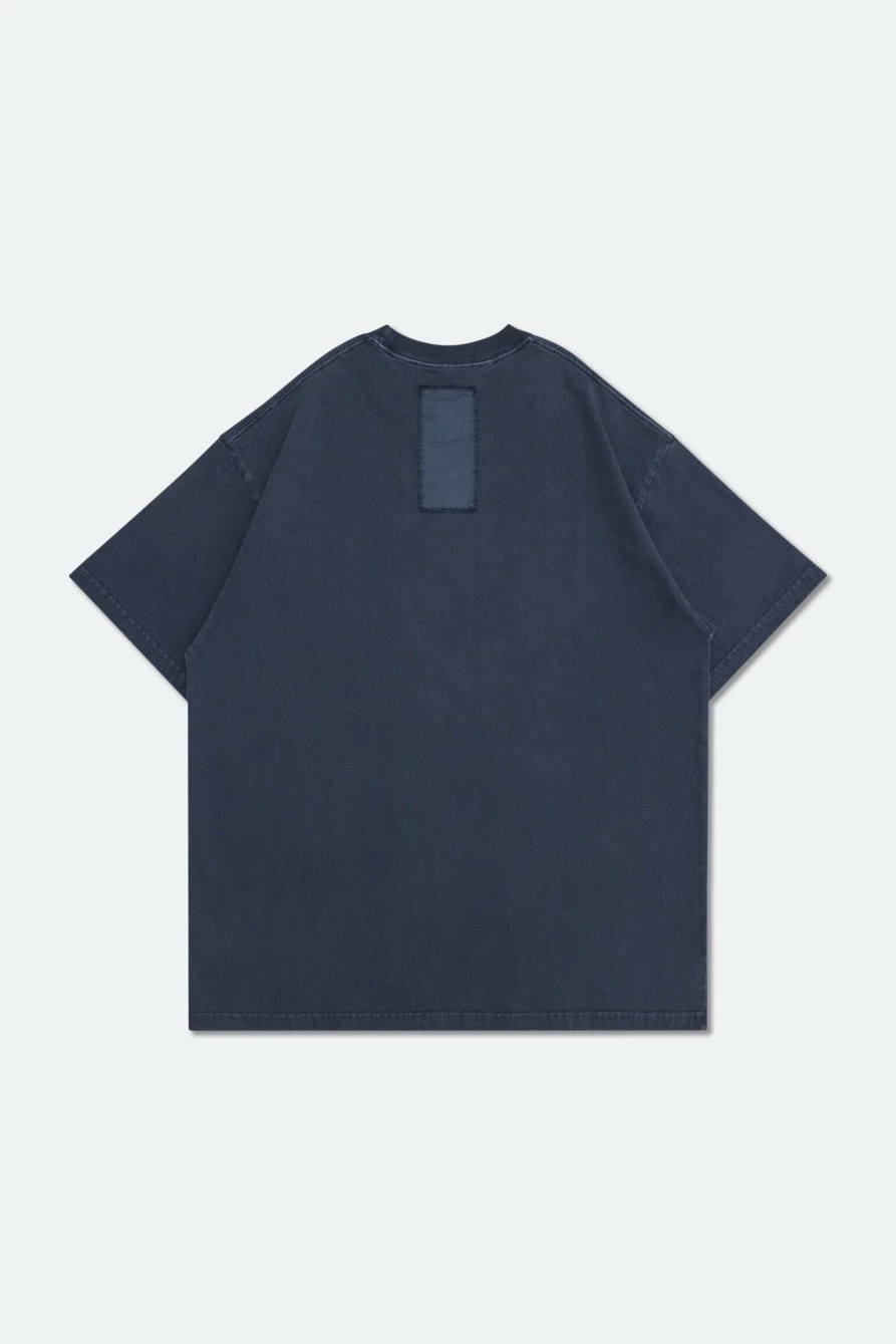 Tops 432HZ | Grocery "Tee-038" Washed Fade Invoice Tee Gro0062 Blue