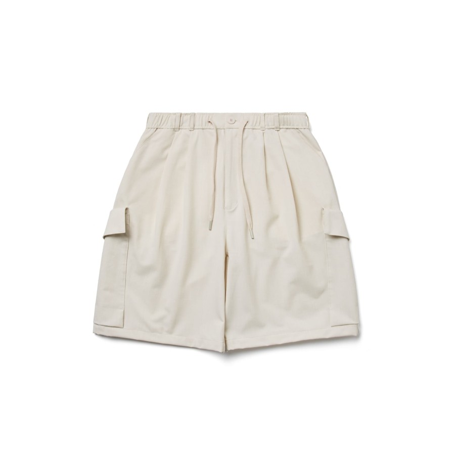 Bottoms 432HZ | Melsign - Pocket Baggy Shorts - Ivory