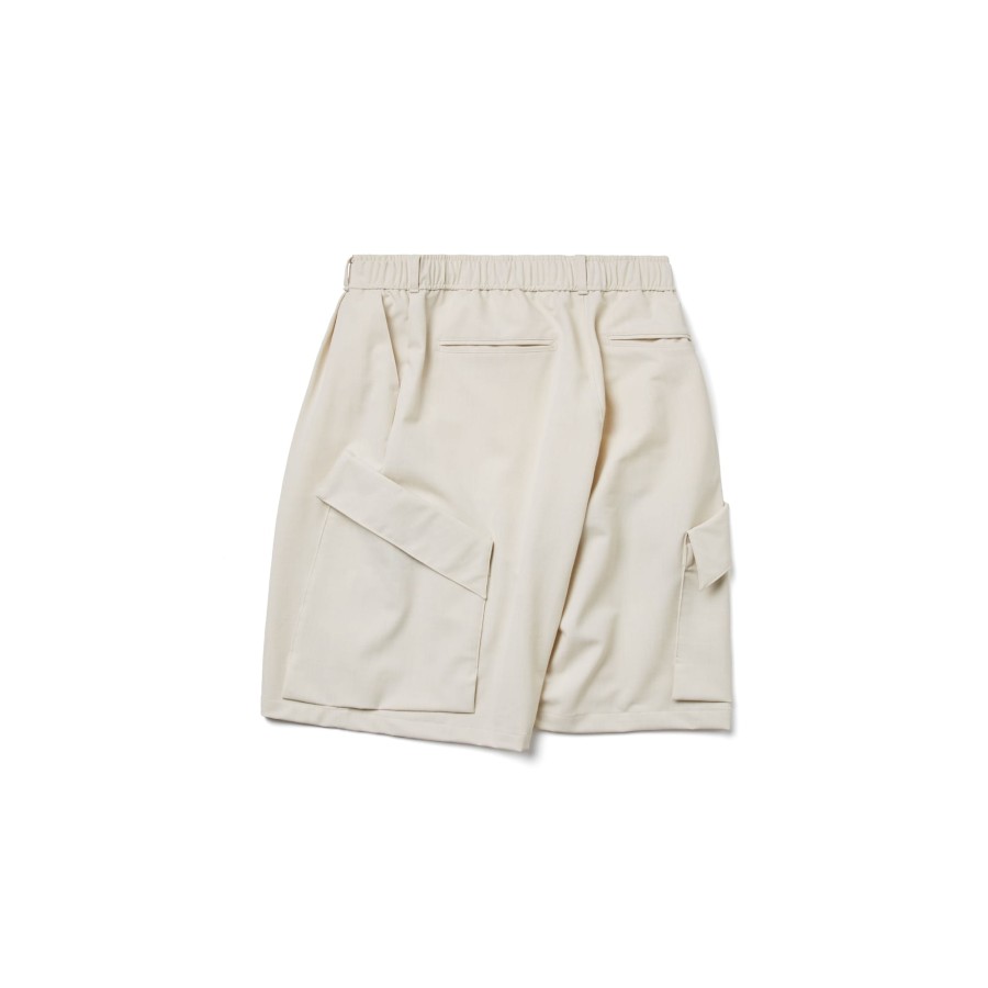 Bottoms 432HZ | Melsign - Pocket Baggy Shorts - Ivory