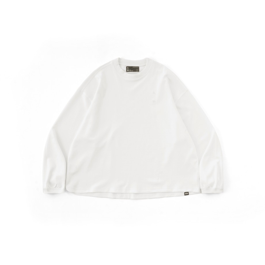 Tops 432HZ | Melsign X Mouggan - Crewneck L/S T-Shirt - White