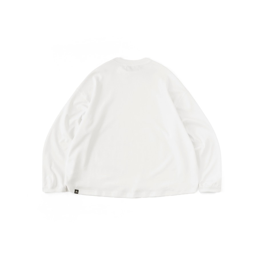 Tops 432HZ | Melsign X Mouggan - Crewneck L/S T-Shirt - White