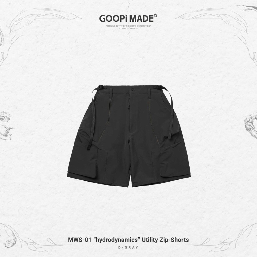 Bottoms 432HZ | Goopimade Mws-01 "Hydrodynamics" Utility Zip-Shorts - D