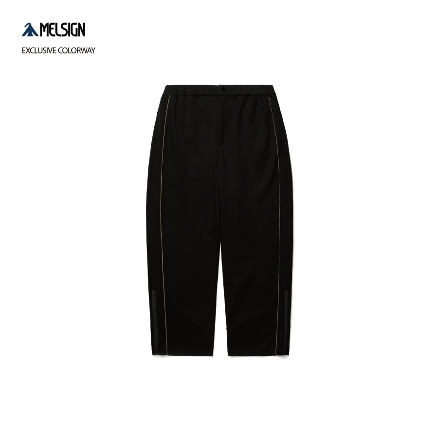 Bottoms 432HZ | Melsign X Mouggan - Zipper Track Pants - Black