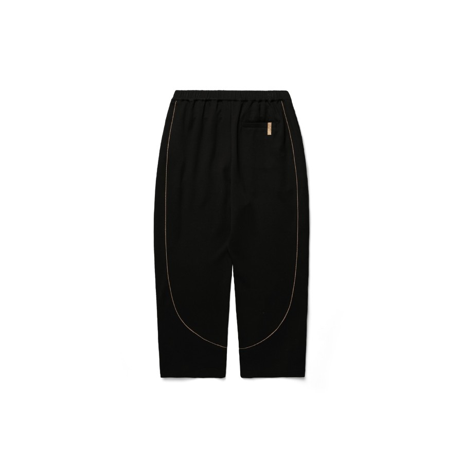 Bottoms 432HZ | Melsign X Mouggan - Zipper Track Pants - Black