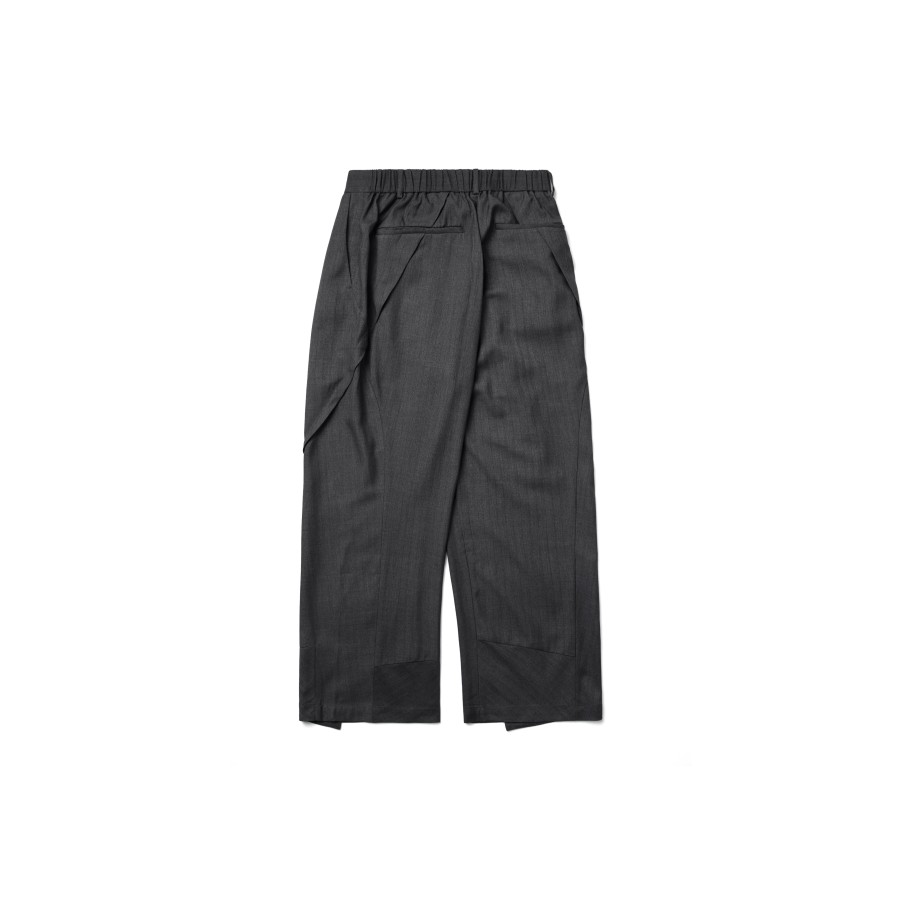 Bottoms 432HZ | Melsign - "Nefelibata" Asymmetrical Trousers - Iron