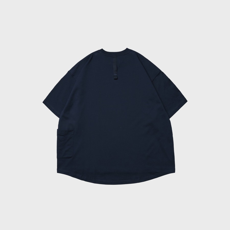 Tops 432HZ | Melsign - Side Pocket Wide Tee - Navy