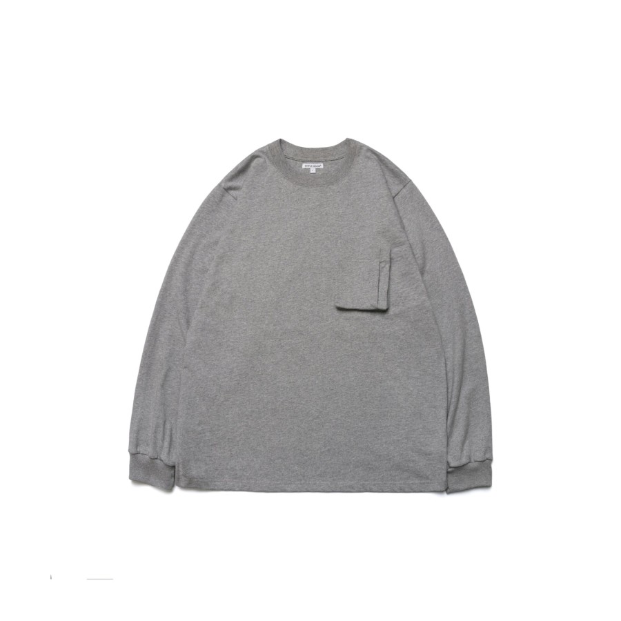 Tops 432HZ | Simple Design - C.T. Long Sleeve Pocket Tee - Heather G