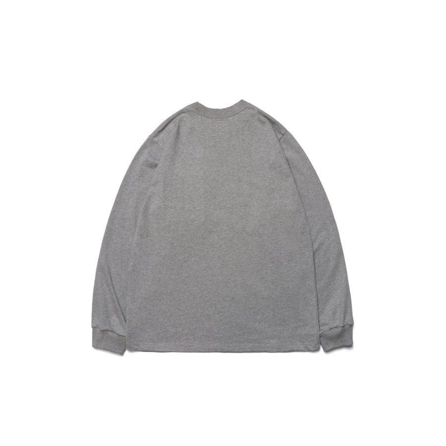 Tops 432HZ | Simple Design - C.T. Long Sleeve Pocket Tee - Heather G