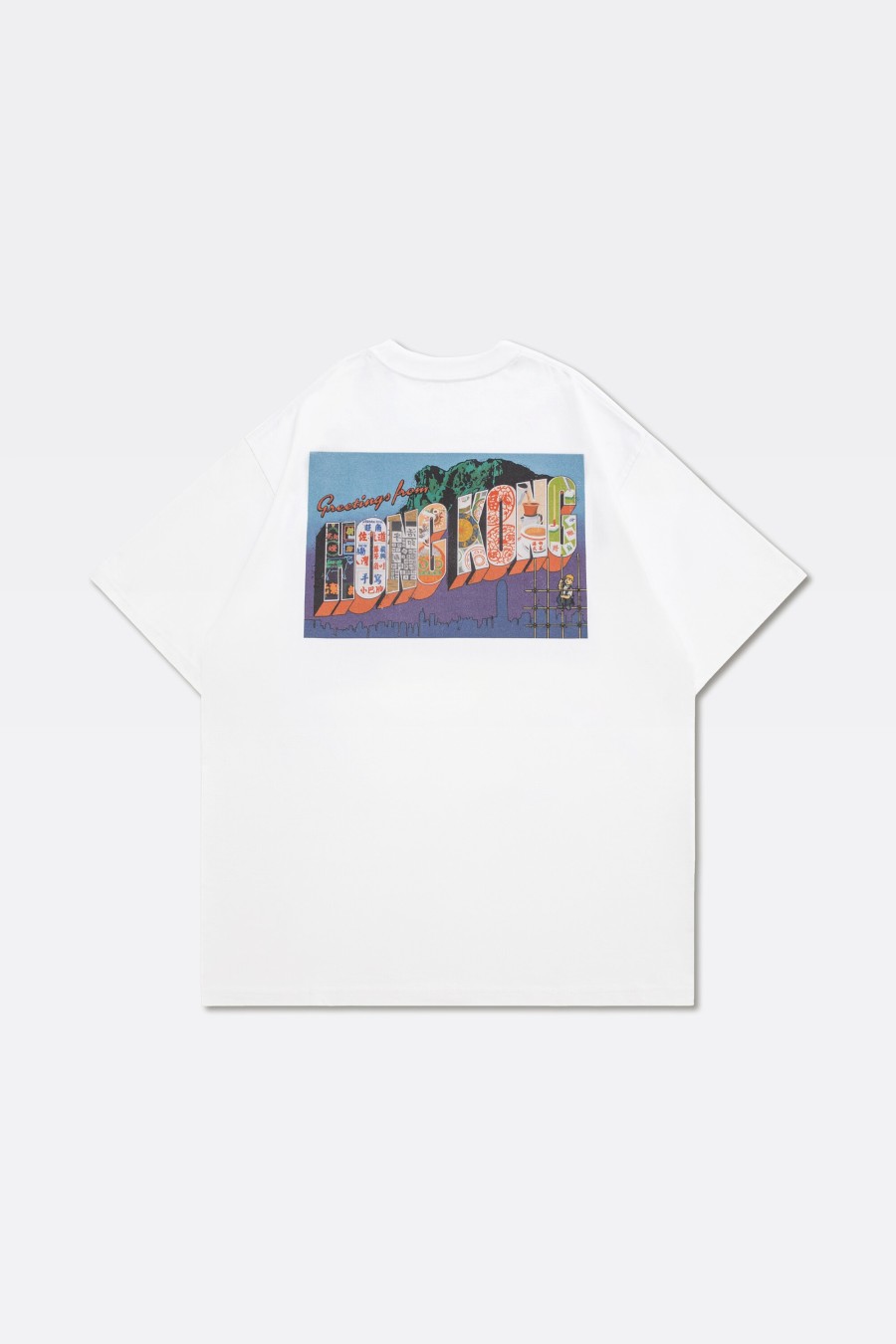 Tops 432HZ | Grocery Greetings From Hong Kong Tee White