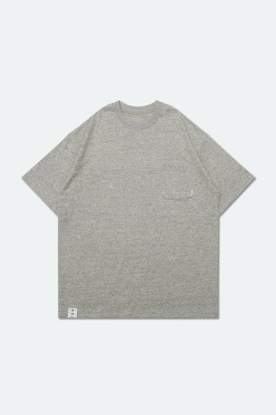 Tops 432HZ | Grocery "Tee-039" Very Basic Pocket Tee Gro0065 Greyro0