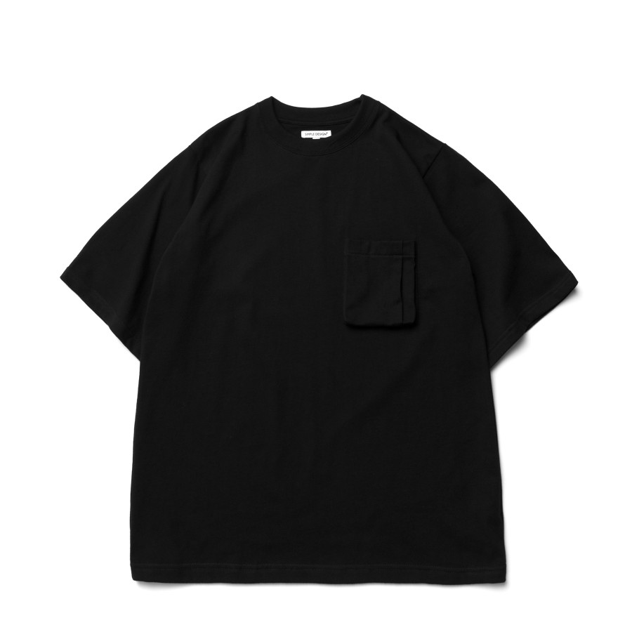 Tops 432HZ | Simple Design - "C.T. Pocket Tee" - Black