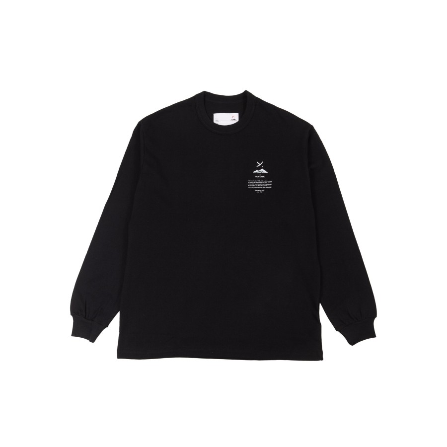 Tops 432HZ | Nordisk Logo T-Shirt L/S Yu16005 Black