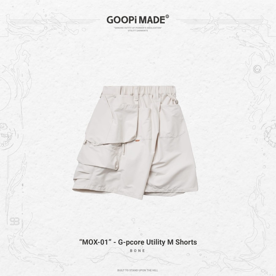 Bottoms 432HZ | Goopimade "Mox-01" - G-Pcore Utility M Shorts - Bone