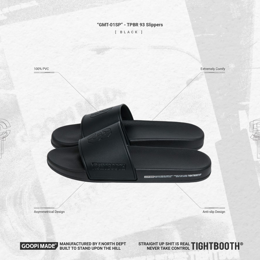 Footwear 432HZ | Goopimade "Gmt-01Sp" - Tpbr 93 Slippers - Black