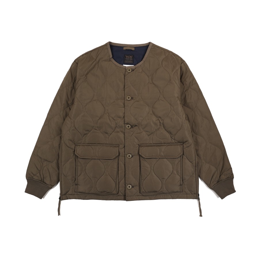 Tops 432HZ | Taion Military Over Cardigan Taion-104Pml-1 D. Olive