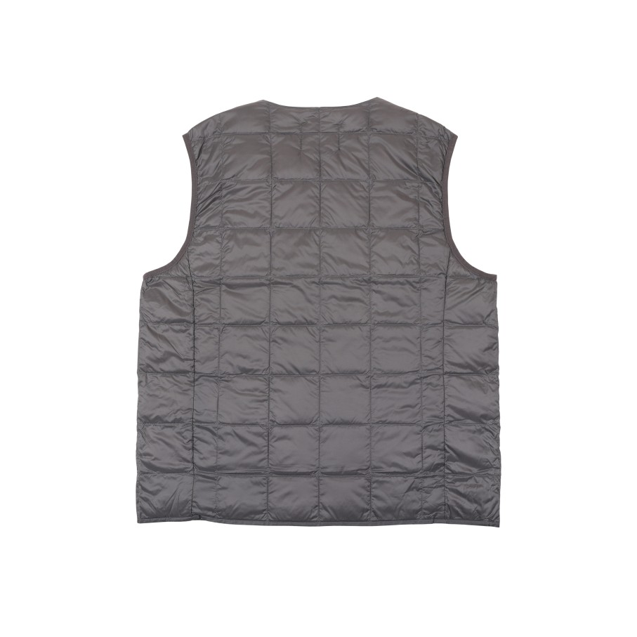 Tops 432HZ | Taion V-Neck Button Inner Down Vest Taion-001 D. Charco