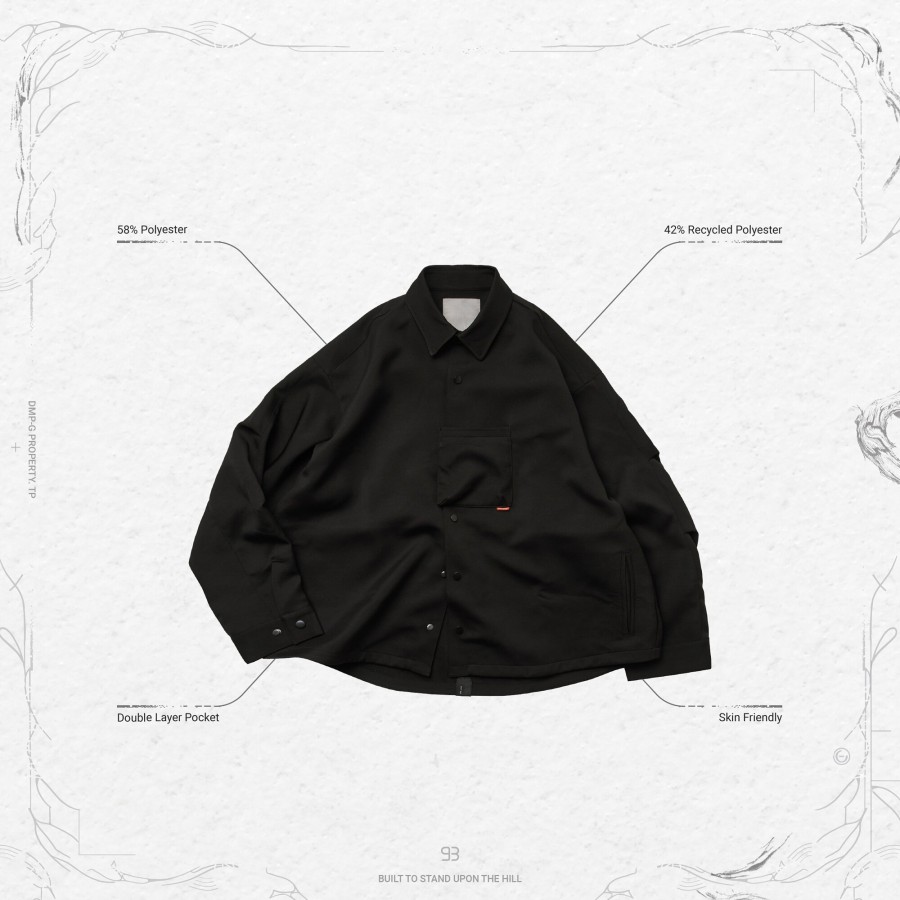 Tops 432HZ | Goopimade Gnv-13" Softbox Wide Pocket Shirt - Black