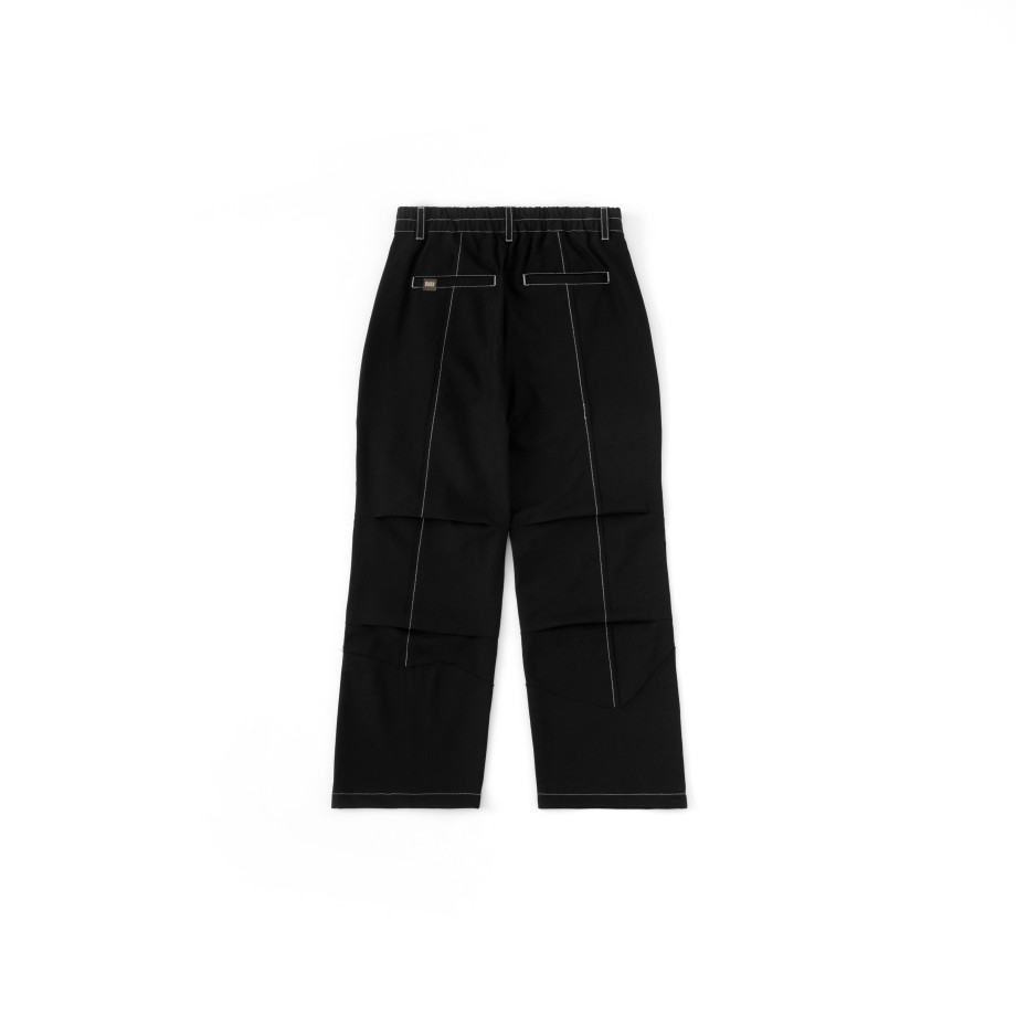 Bottoms 432HZ | Melsign X Mouggan - Side Seam Pants - Black