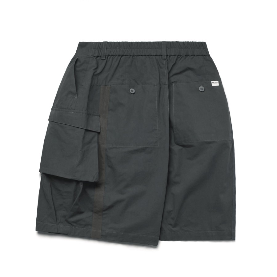 Bottoms 432HZ | Melsign - Stripe Pocket Shorts - Iron