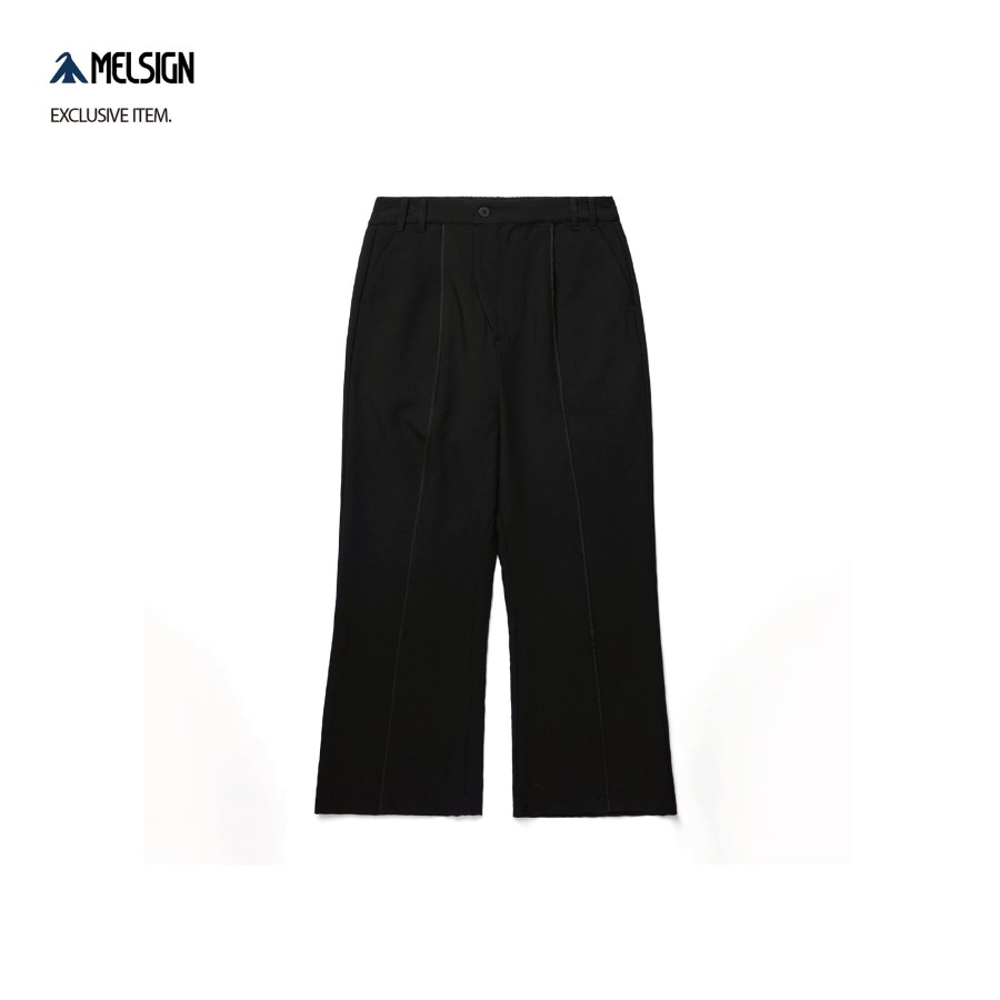 Bottoms 432HZ | Melsign X Mouggan - Boot Cut Trousers - Black