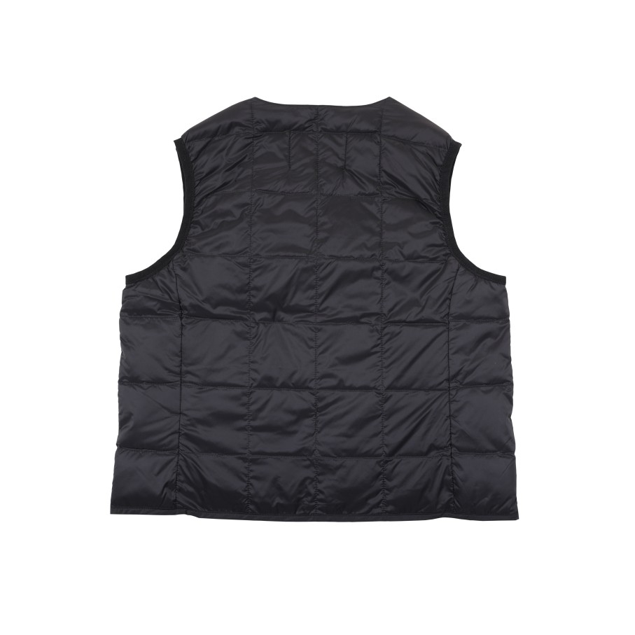 Tops 432HZ | Taion Kids V-Neck Button Down Vest Taion-K001 Black