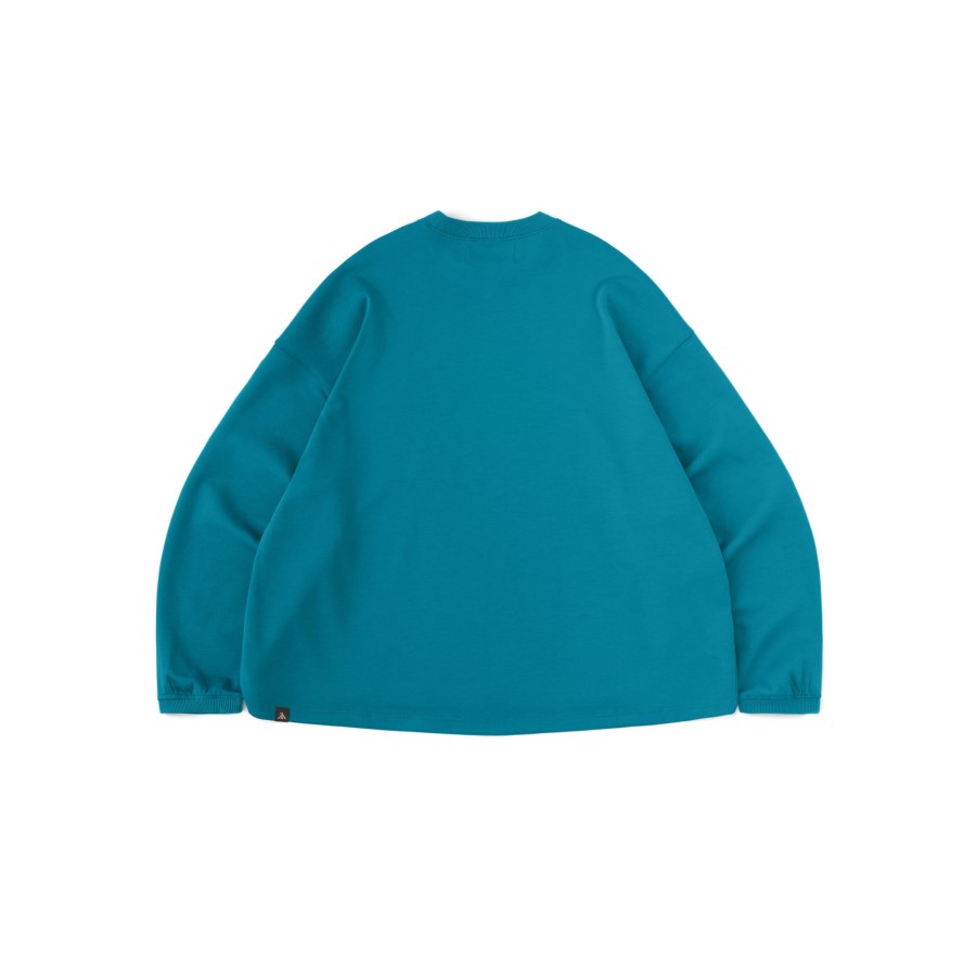 Tops 432HZ | Melsign X Mouggan - Crewneck L/S T-Shirt - Blue