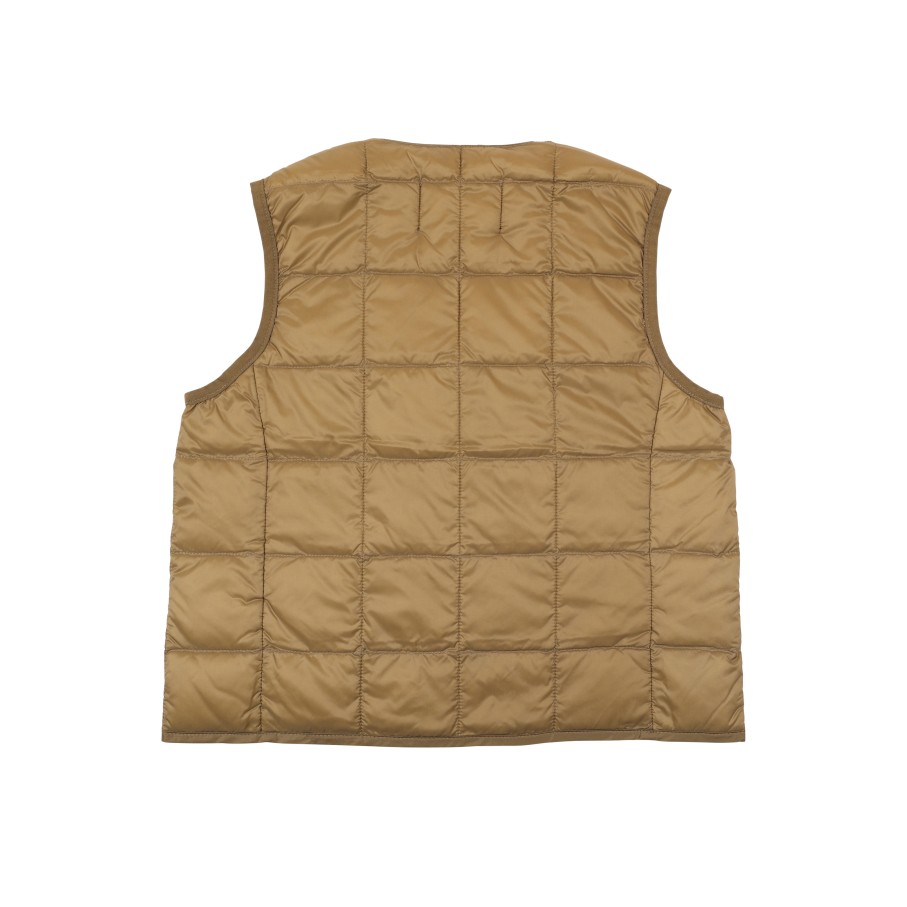 Tops 432HZ | Taion Kids V-Neck Button Down Vest Taion-K001 Beige