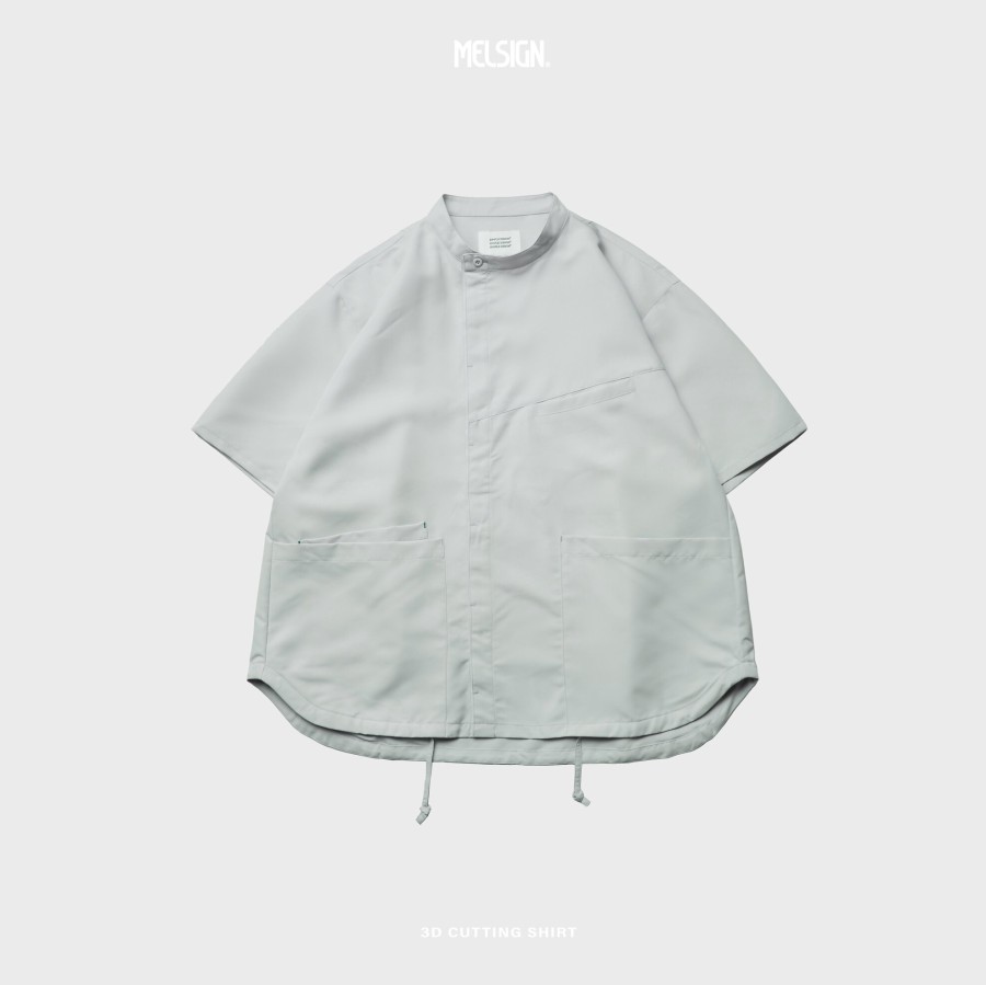 Tops 432HZ | Melsign - 3D Cutting Shirt - L-Gray