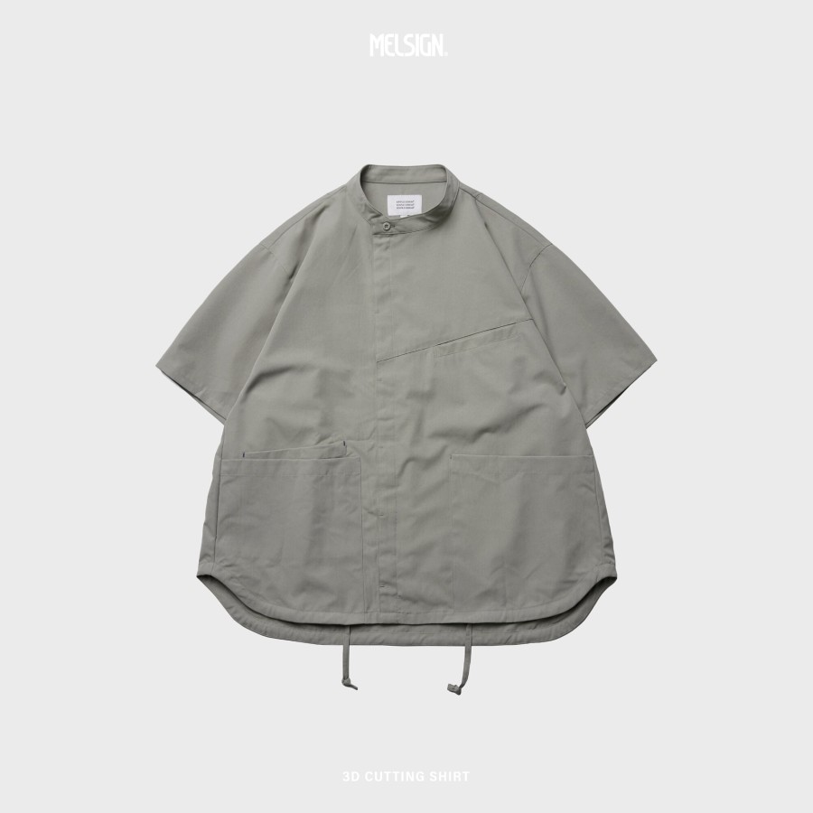 Tops 432HZ | Melsign - 3D Cutting Shirt - Khaki