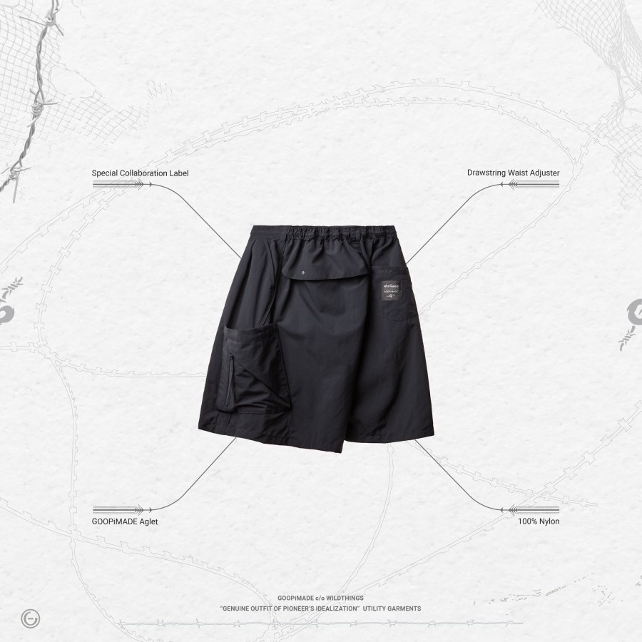 Bottoms 432HZ | Goopimade Segmentation Utility Shorts - Navy