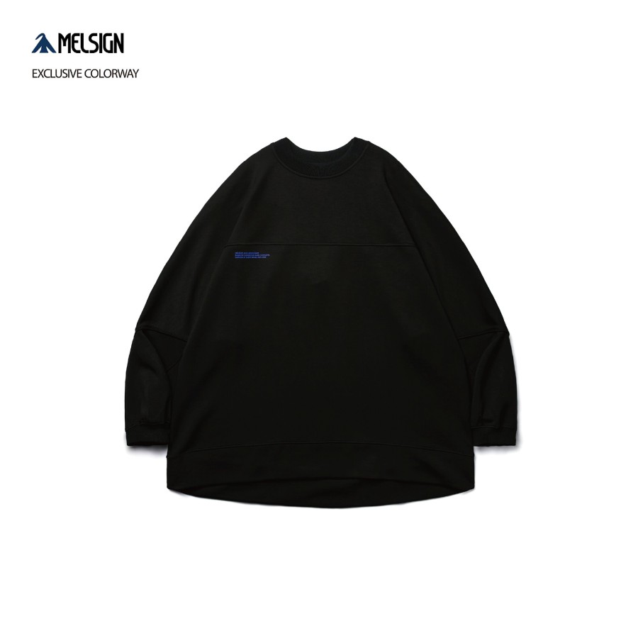 Tops 432HZ | Melsign X Mouggan - College Sweater - Black