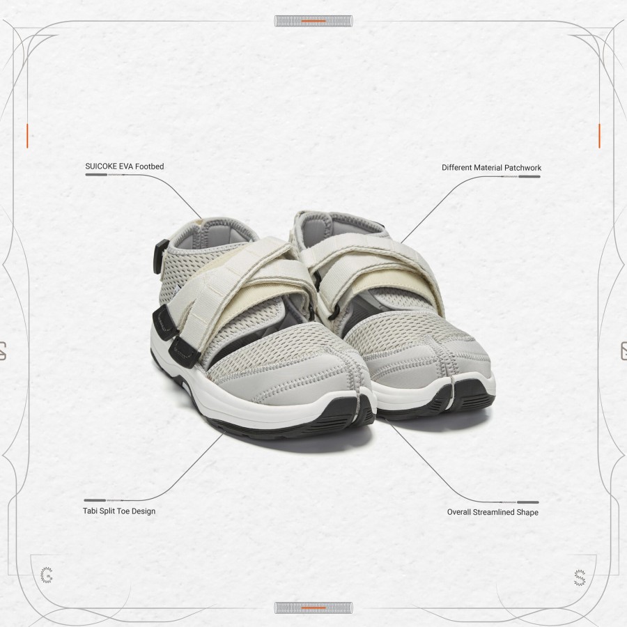 Footwear 432HZ | Goopimade "Gsk-09" Ninzai Tabi Sandals - L-Gray