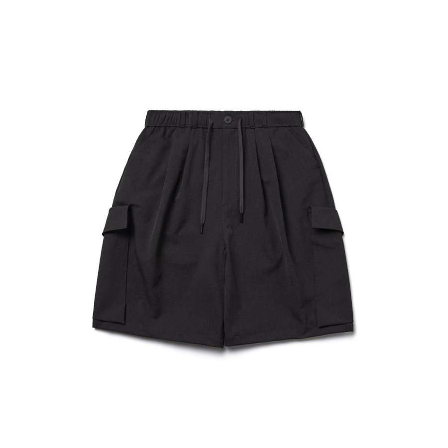 Bottoms 432HZ | Melsign - Pocket Baggy Shorts - Charcoal