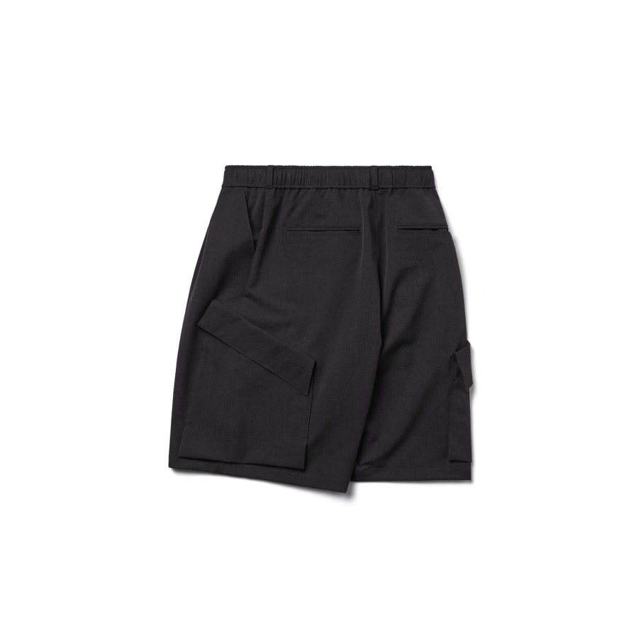 Bottoms 432HZ | Melsign - Pocket Baggy Shorts - Charcoal