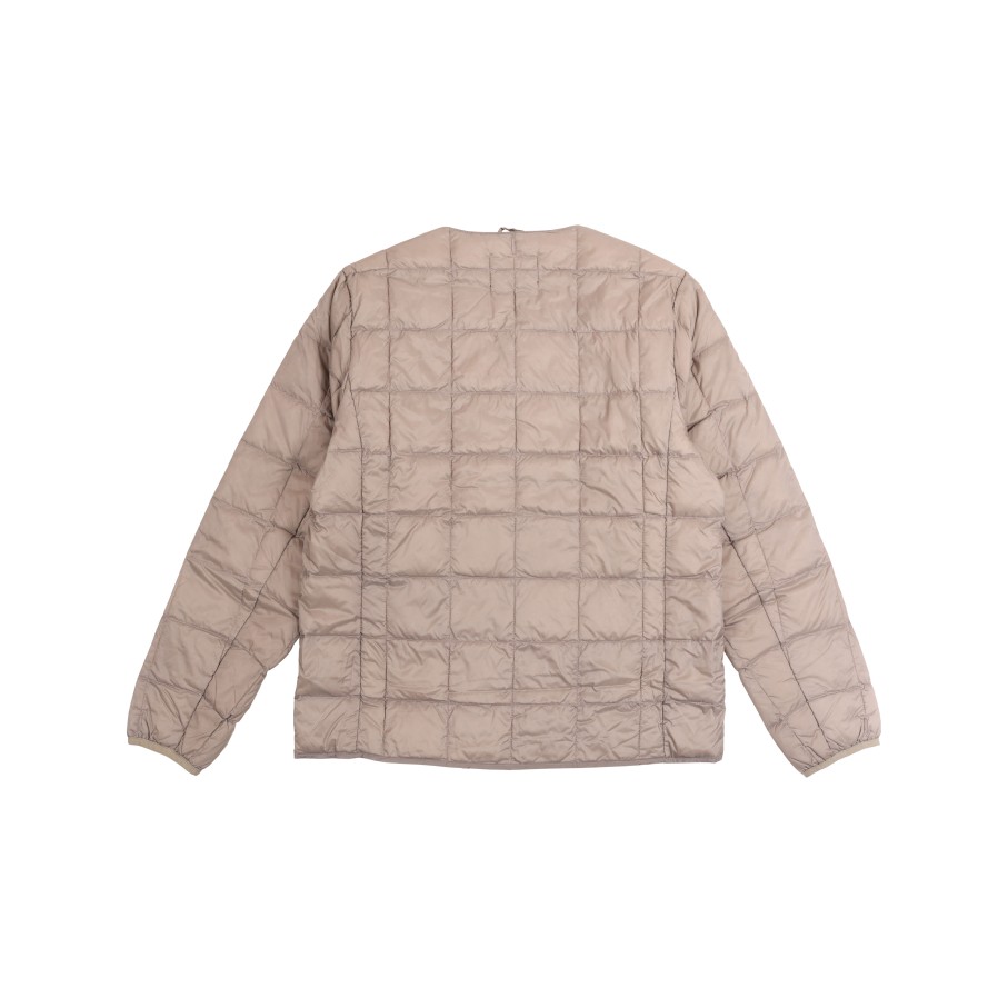 Tops 432HZ | Taion Crew Neck Down Jacket Taion-104 Khaki