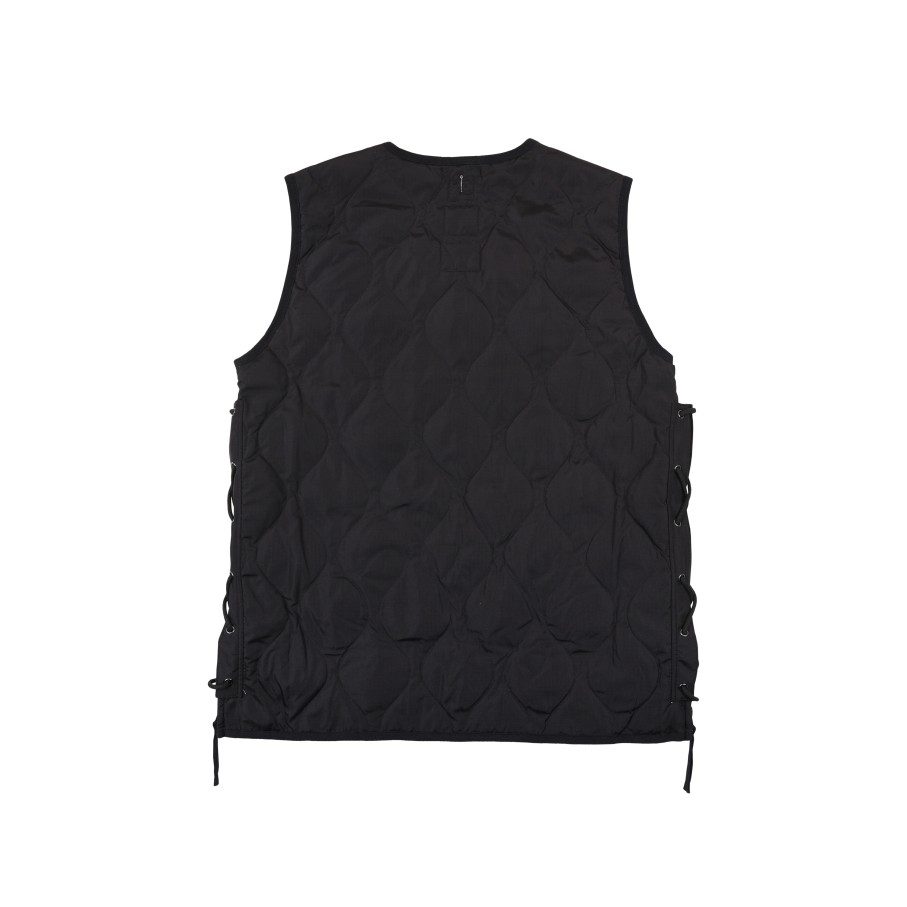 Tops 432HZ | Taion Military V Neck W Zip Lace Up Down Vest Taion-001