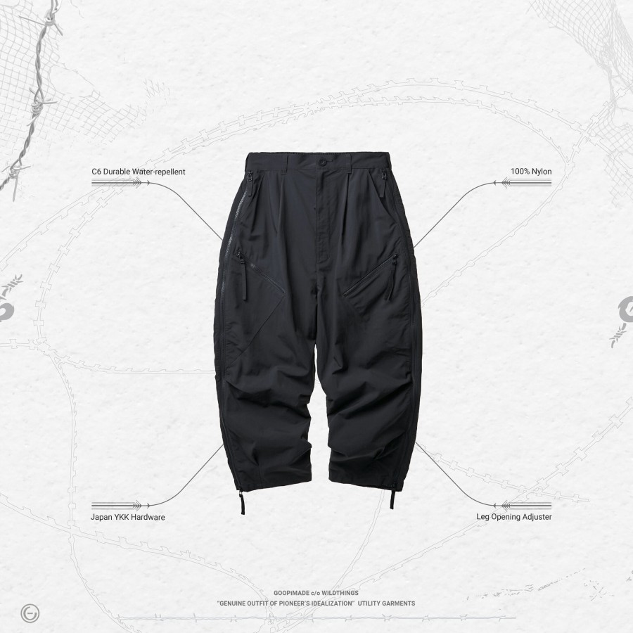 Bottoms 432HZ | Goopimade Transformed-Zip Tactical Pants - Navy