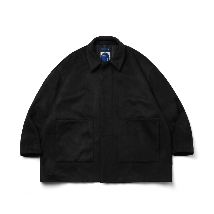 Tops 432HZ | Melsign - Cozy Duffle Coat - Black