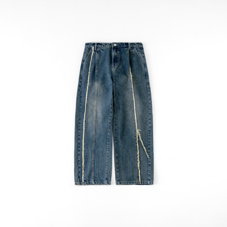 Bottoms 432HZ | Melsign X Mouggan - Denim Pants - Blue