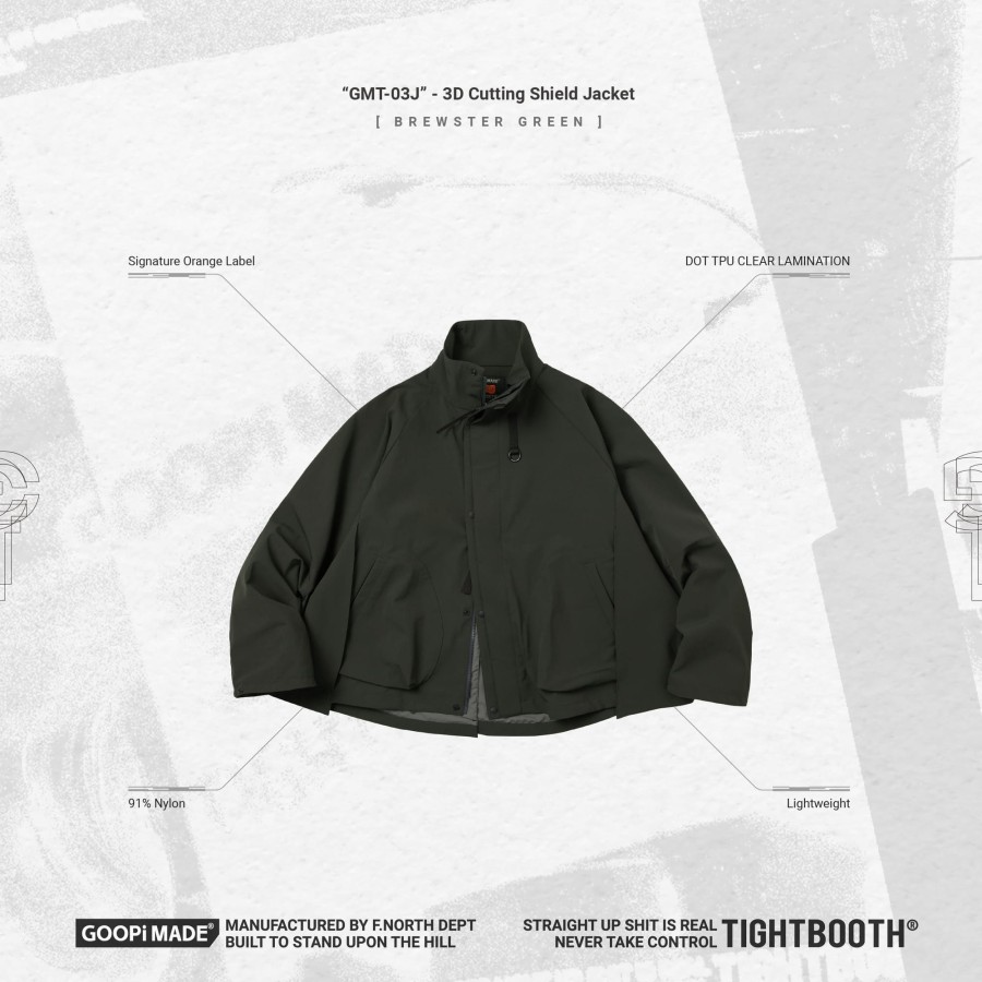 Tops 432HZ | Goopimade"Gmt-03J" - 3D Cutting Shield Jacket - Brewste