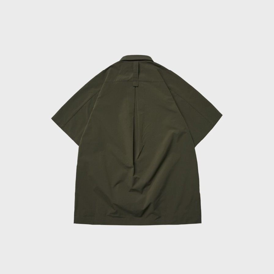 Tops 432HZ | Simple Design - Cross Pocket Shirt - Olive