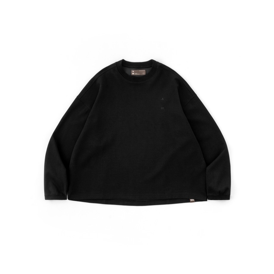 Tops 432HZ | Melsign X Mouggan - Crewneck L/S T-Shirt - Black